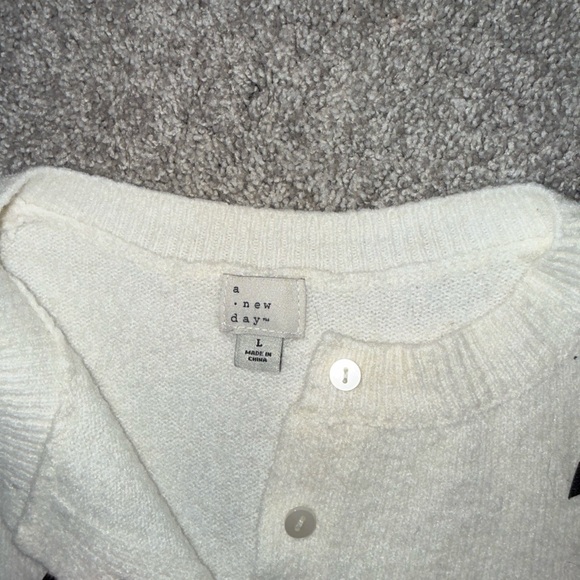 a new day Cream Cardigan with Black Bow Details - Picture 5 of 7